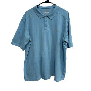 Columbia Mens Omni-Wick Polo Shirt Blue Sz XL